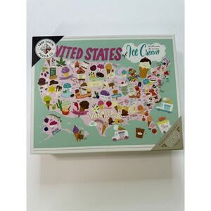 True South Puzzle Co United States of Ice Cream 500 Piece Jigsaw Puzzle map kids